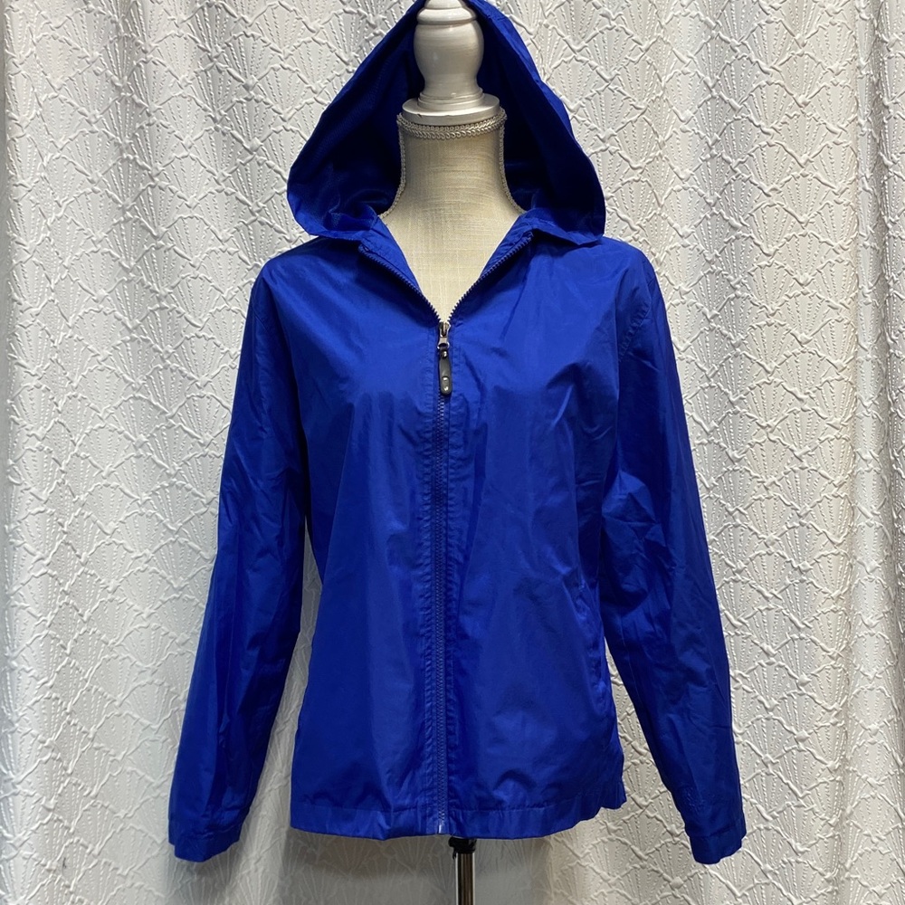 I 5 size small Vibrant Blue Utility rain/snow Jacket oversized casual hooded‎